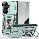 For Samsung Galaxy Z Fold8 Ultra / Z Fold7 5G Case Kickstand Slide Lens Lid PC + TPU Drop-Proof Phone Cover