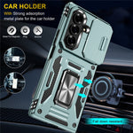 For Samsung Galaxy Z Fold8 Ultra / Z Fold7 5G Case Kickstand Slide Lens Lid PC + TPU Drop-Proof Phone Cover