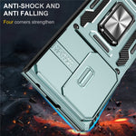 For Samsung Galaxy Z Fold8 Ultra / Z Fold7 5G Case Kickstand Slide Lens Lid PC + TPU Drop-Proof Phone Cover