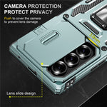 For Samsung Galaxy Z Fold8 Ultra / Z Fold7 5G Case Kickstand Slide Lens Lid PC + TPU Drop-Proof Phone Cover