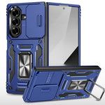 For Samsung Galaxy Z Fold8 Ultra / Z Fold7 5G Case Kickstand Slide Lens Lid PC + TPU Drop-Proof Phone Cover