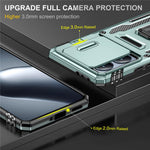 For Xiaomi 14T Case Kickstand Slide Lens Lid PC + TPU Drop-Proof Phone Cover