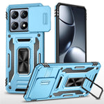 For Xiaomi 14T Case Kickstand Slide Lens Lid PC + TPU Drop-Proof Phone Cover