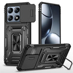 For Xiaomi 14T Case Kickstand Slide Lens Lid PC + TPU Drop-Proof Phone Cover