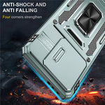 For Xiaomi 14T Pro Case Kickstand Slide Lens Lid PC + TPU Drop-Proof Phone Cover