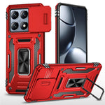 For Xiaomi 14T Pro Case Kickstand Slide Lens Lid PC + TPU Drop-Proof Phone Cover