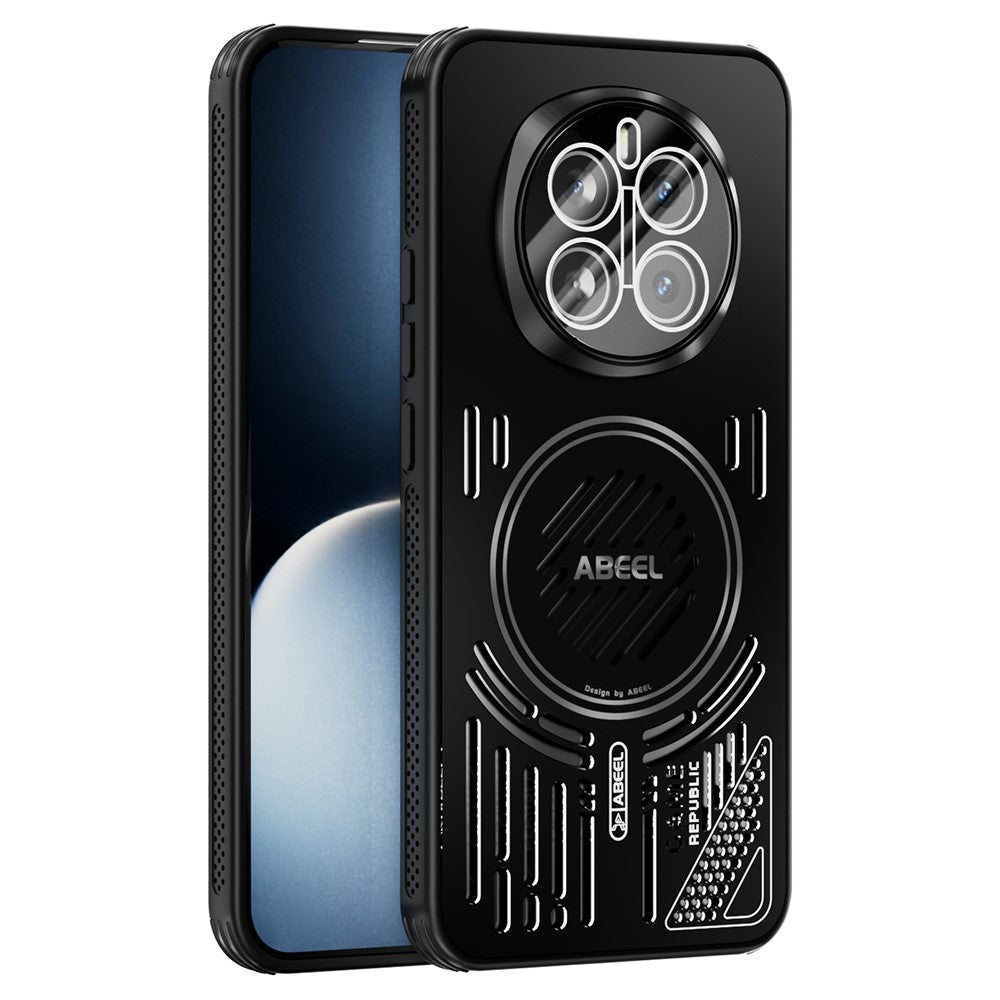 ABEEL For Honor Magic7 5G Magnetic Case Aluminium Alloy + PC + TPU Hollow Heat Dissipation Phone Cover