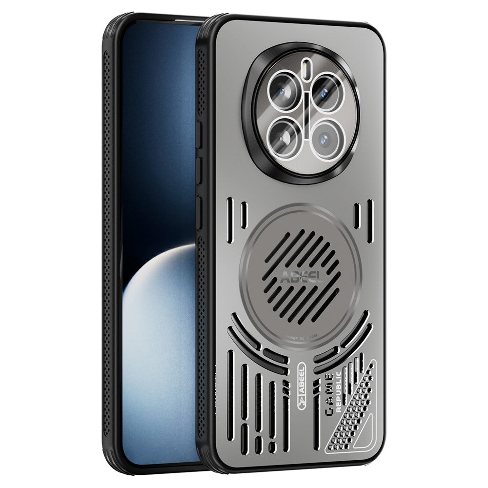 ABEEL For Honor Magic7 5G Magnetic Case Aluminium Alloy + PC + TPU Hollow Heat Dissipation Phone Cover