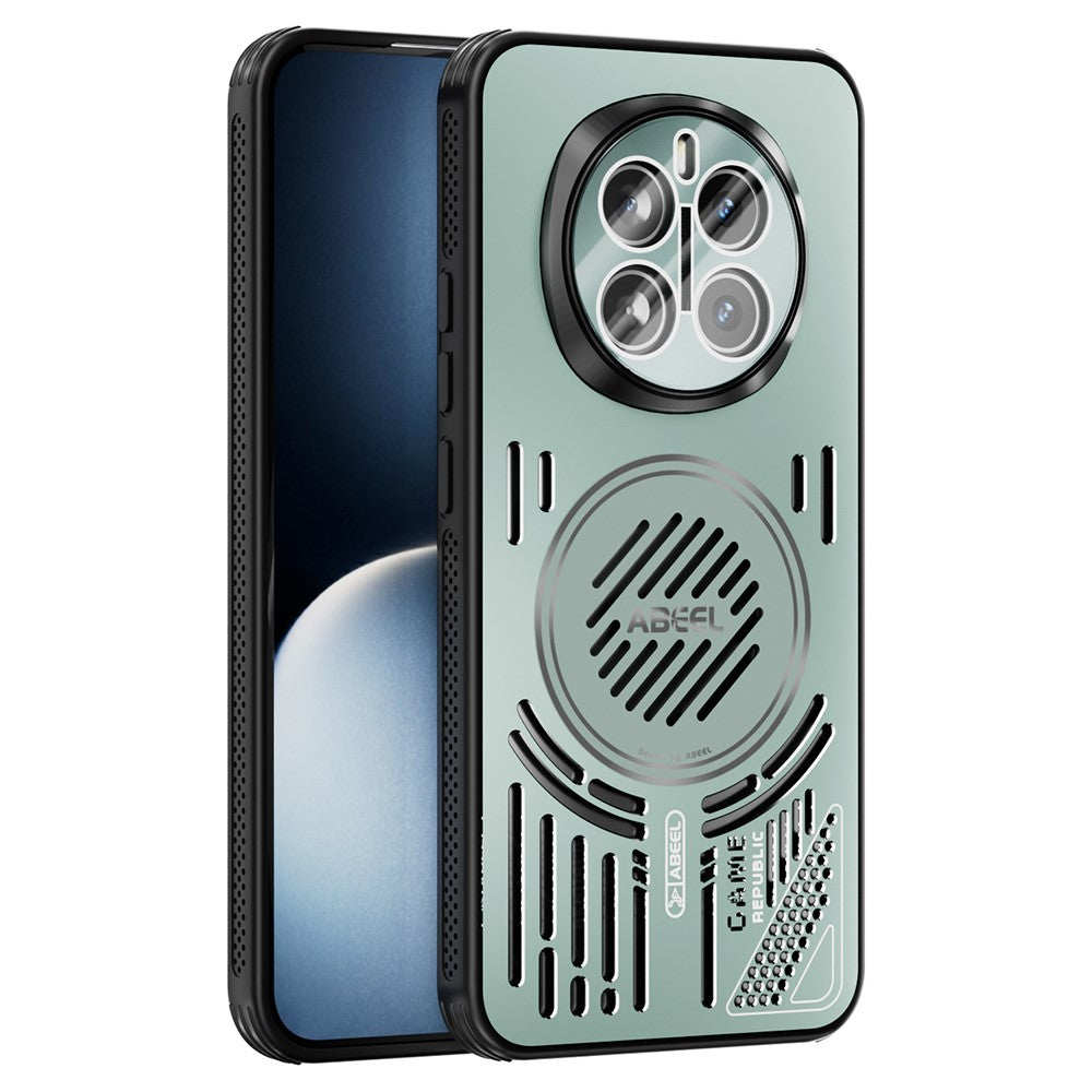 ABEEL For Honor Magic7 5G Magnetic Case Aluminium Alloy + PC + TPU Hollow Heat Dissipation Phone Cover
