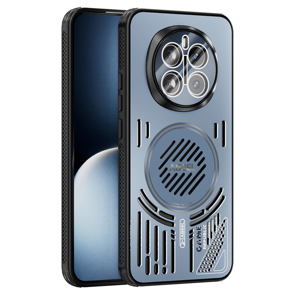 ABEEL For Honor Magic7 5G Magnetic Case Aluminium Alloy + PC + TPU Hollow Heat Dissipation Phone Cover