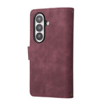 For Samsung Galaxy Z Fold7 5G Case Zipper Multi-Pocket Wallet Leather Phone Cover with Shoulder and Wrist Straps