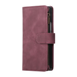 For Samsung Galaxy Z Fold7 5G Case Zipper Multi-Pocket Wallet Leather Phone Cover with Shoulder and Wrist Straps