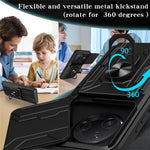 For Xiaomi Poco F7 Pro 5G  /  Redmi K80 5G Case PC + TPU Kickstand Phone Back Cover with Camera Slider