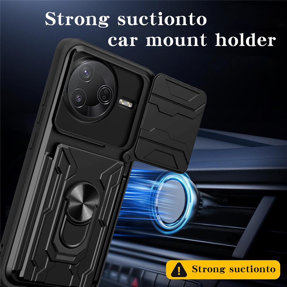 For Xiaomi Poco F7 Pro 5G  /  Redmi K80 5G Case PC + TPU Kickstand Phone Back Cover with Camera Slider
