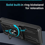 For Xiaomi Poco F7 Pro 5G  /  Redmi K80 5G Case PC + TPU Kickstand Phone Back Cover with Camera Slider