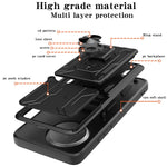 For Xiaomi Poco F7 Pro 5G  /  Redmi K80 5G Case PC + TPU Kickstand Phone Back Cover with Camera Slider