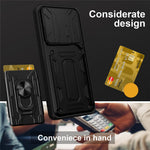 For Xiaomi Poco F7 Pro 5G  /  Redmi K80 5G Case PC + TPU Kickstand Phone Back Cover with Camera Slider