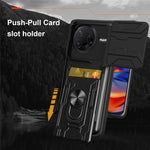 For Xiaomi Poco F7 Pro 5G  /  Redmi K80 5G Case PC + TPU Kickstand Phone Back Cover with Camera Slider