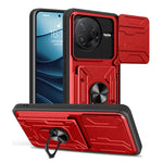 For Xiaomi Poco F7 Pro 5G  /  Redmi K80 5G Case PC + TPU Kickstand Phone Back Cover with Camera Slider