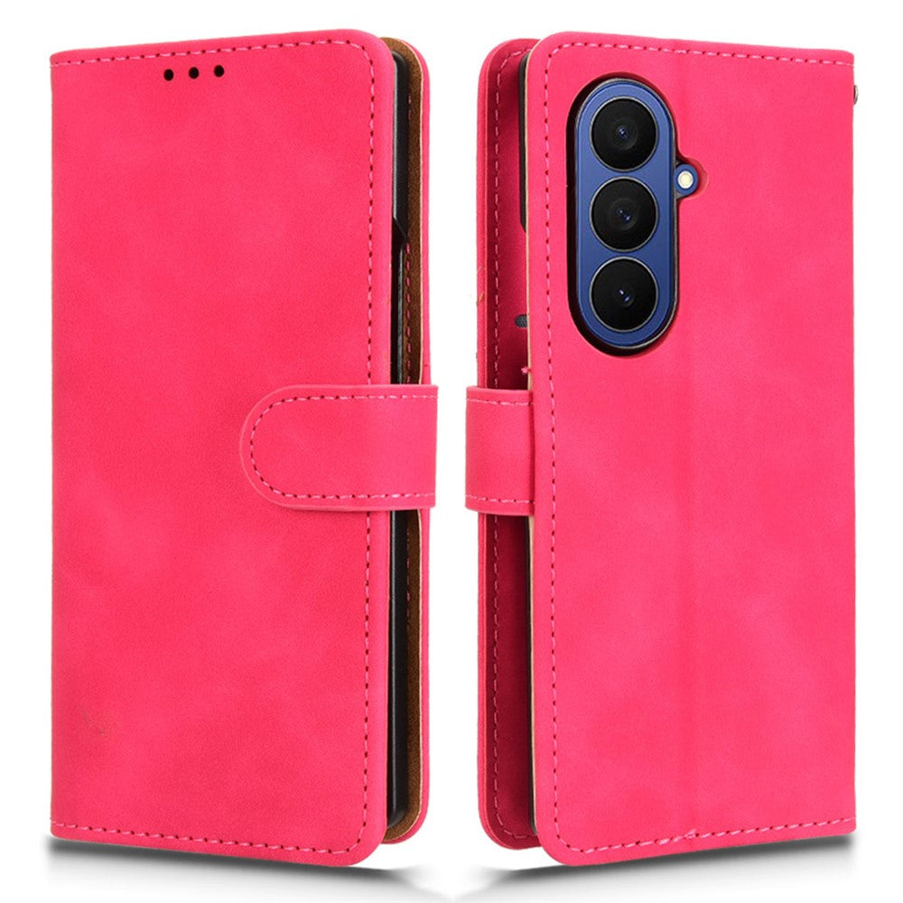 For Samsung Galaxy Z Fold7 5G Leather Case Skin Feel Anti Drop Wallet Flip Phone Cover