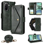 For Xiaomi Redmi A5 NFC (EU) (173.45mm) Leather Case Magnetic Closure Wallet Stand Phone Cover with Crossbody Strap