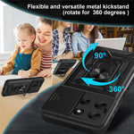 Til Motorola Moto G56 5G Cover med Skydekameralåg PC + TPU Kickstand Telefoncover