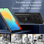 Til Motorola Moto G56 5G Cover med Skydekameralåg PC + TPU Kickstand Telefoncover
