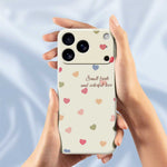 For iPhone 18 Pro Max / 17 Pro Max Case Colorful Love Pattern Printing Straight Edge TPU Phone Back Cover