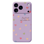 For iPhone 18 Pro Max / 17 Pro Max Case Colorful Love Pattern Printing Straight Edge TPU Phone Back Cover