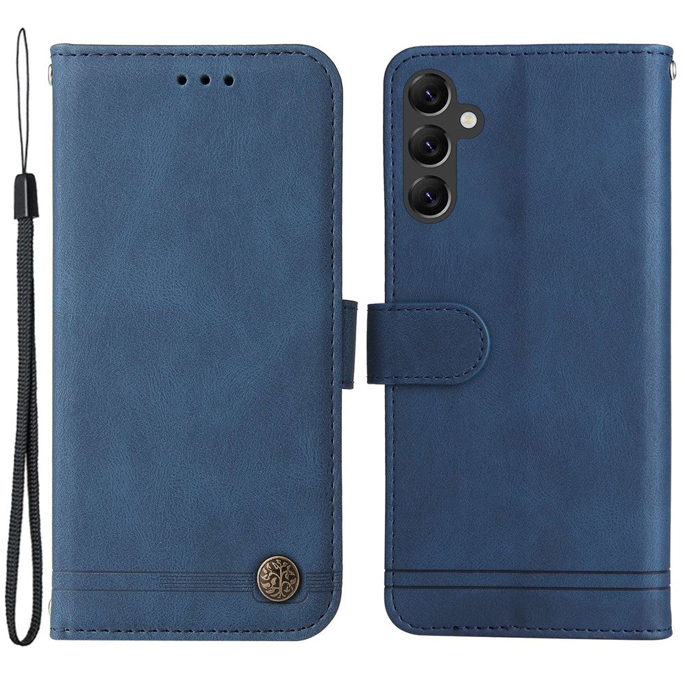 Samsung Galaxy A14 5G / A14 4G Läderplånboksfodral Skin Touch mobilfodral Stativ med Rem