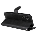 Samsung Galaxy A14 5G / A14 4G mobilcover i PU-læder med kalveskindstekstur, magnetisk lukning, pung-etui med håndledsrem