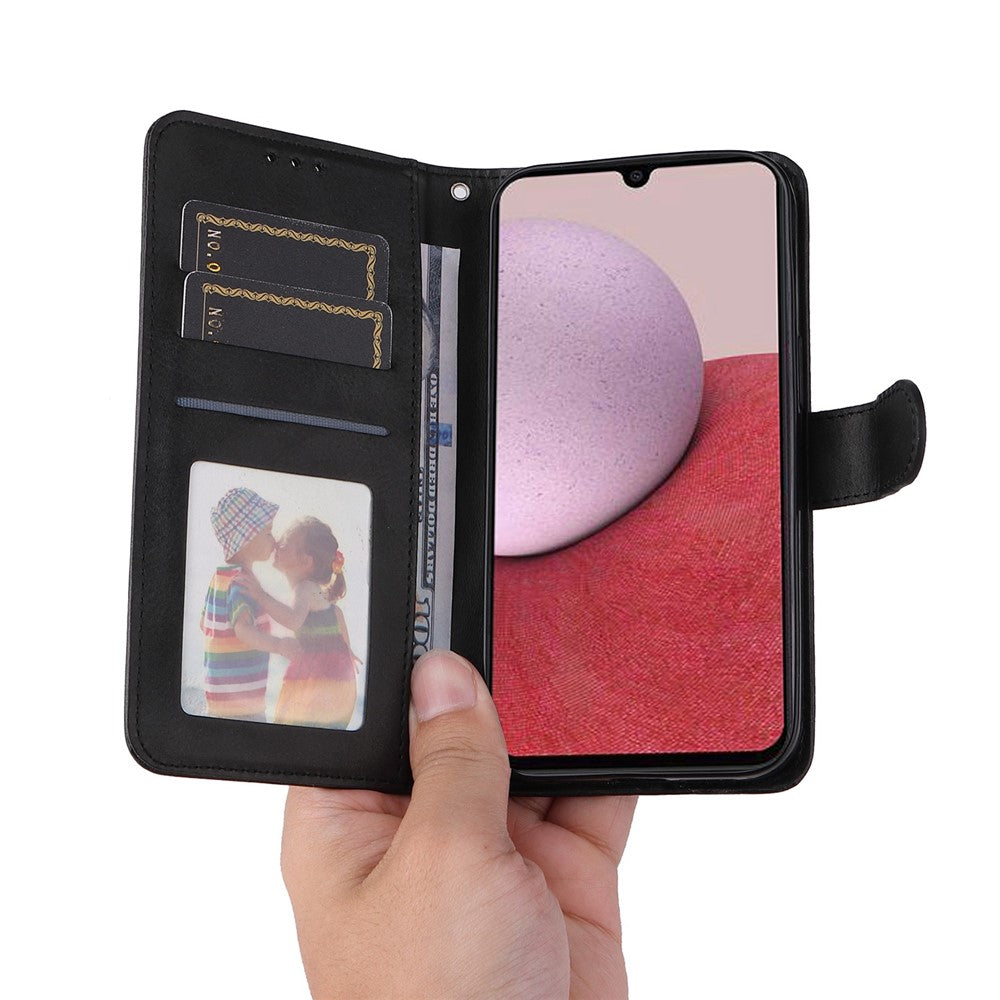 Samsung Galaxy A14 5G / A14 4G mobilcover i PU-læder med kalveskindstekstur, magnetisk lukning, pung-etui med håndledsrem