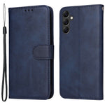 Samsung Galaxy A14 5G / A14 4G mobilcover i PU-læder med kalveskindstekstur, magnetisk lukning, pung-etui med håndledsrem
