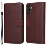 Samsung Galaxy A14 5G / A14 4G mobilcover i PU-læder med kalveskindstekstur, magnetisk lukning, pung-etui med håndledsrem