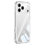 Til iPhone 17 Pro cover, luftpude, TPU + glasbagside, stødsikkert telefoncover