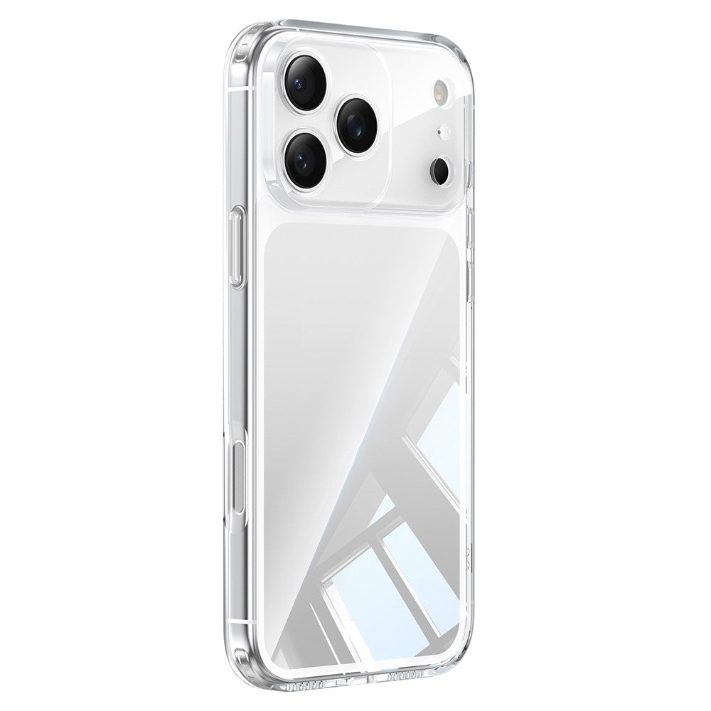 Til iPhone 17 Pro cover, luftpude, TPU + glasbagside, stødsikkert telefoncover