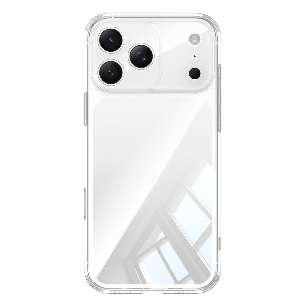 Til iPhone 17 Pro cover, luftpude, TPU + glasbagside, stødsikkert telefoncover