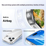 Til iPhone 17 Pro cover, luftpude, TPU + glasbagside, stødsikkert telefoncover