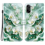 OnePlus Nord CE5 5G / Ace 5 Racing 5G-cover med mønsterprint i læder, flipdesign, tegnebogsfunktion og snor
