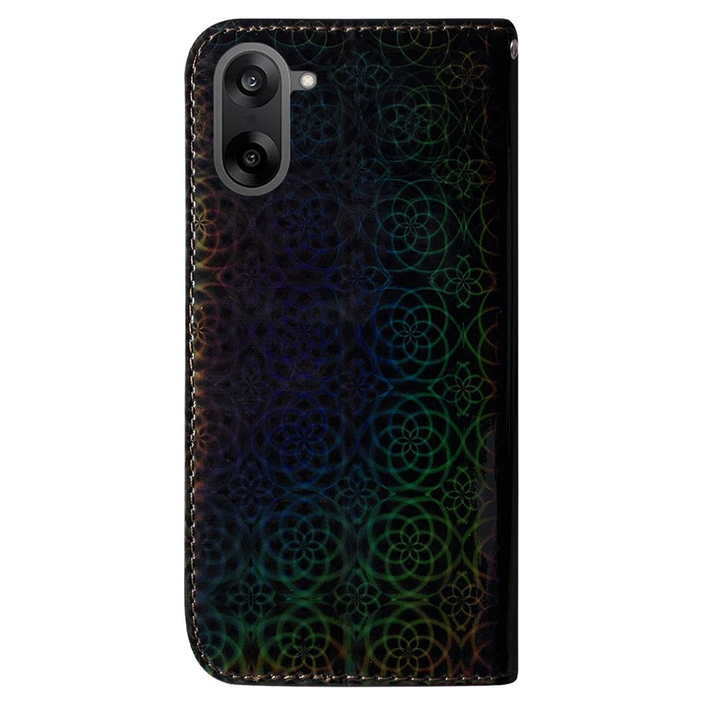 OnePlus Nord CE5 5G / Ace 5 Racing 5G stativcover i blomstret læder med håndledsrem