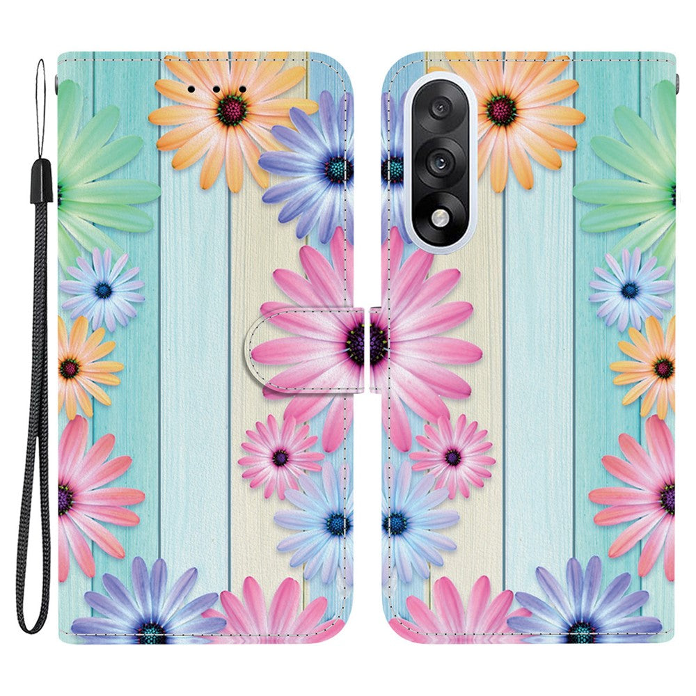 For OnePlus Nord 5 5G / Ace 5 Ultra 5G Case Pattern Printing Leather Flip Wallet Phone Cover with Lanyard
