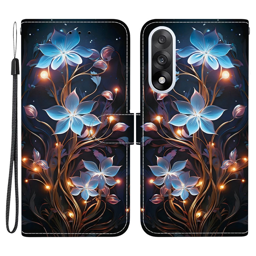 For OnePlus Nord 5 5G / Ace 5 Ultra 5G Case Pattern Printing Leather Flip Wallet Phone Cover with Lanyard