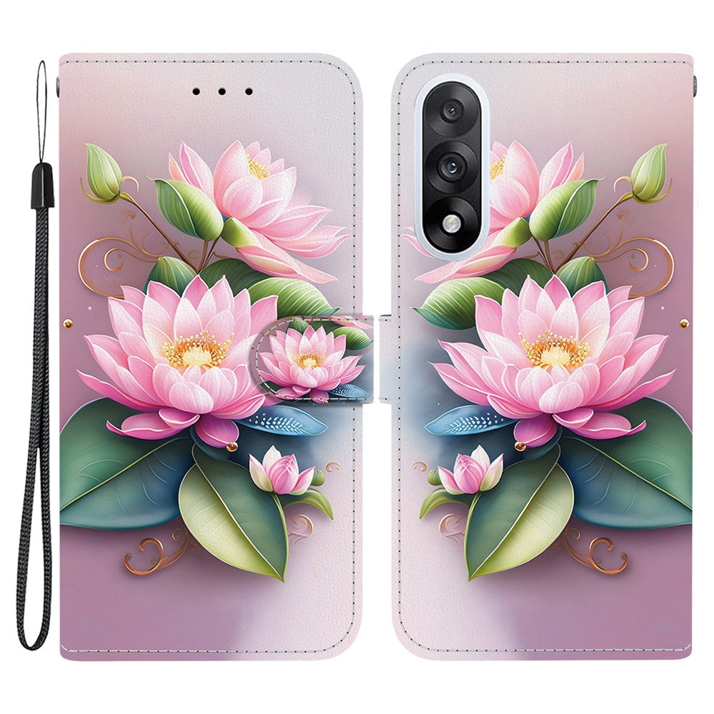For OnePlus Nord 5 5G / Ace 5 Ultra 5G Case Pattern Printing Leather Flip Wallet Phone Cover with Lanyard