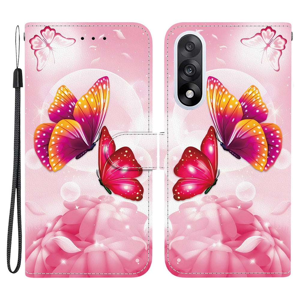 For OnePlus Nord 5 5G / Ace 5 Ultra 5G Case Pattern Printing Leather Flip Wallet Phone Cover with Lanyard