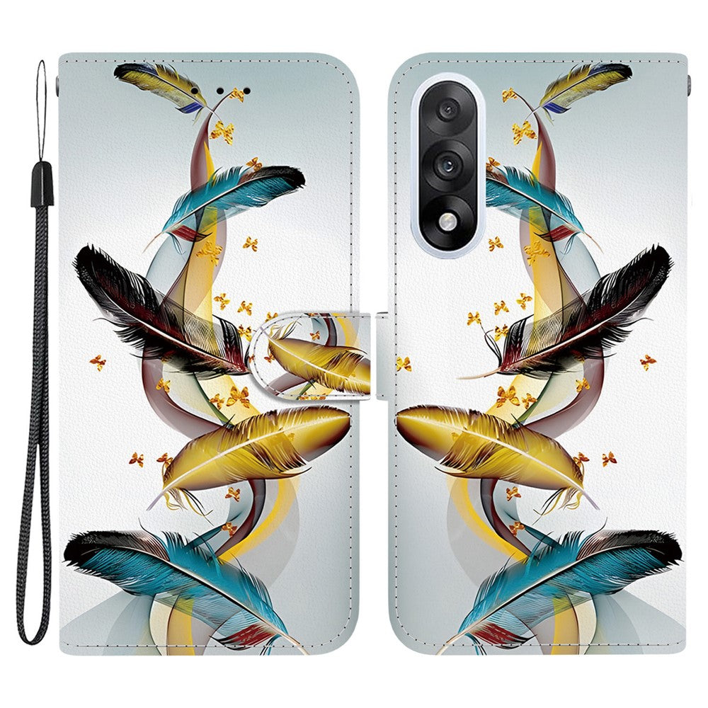 For OnePlus Nord 5 5G / Ace 5 Ultra 5G Case Pattern Printing Leather Flip Wallet Phone Cover with Lanyard
