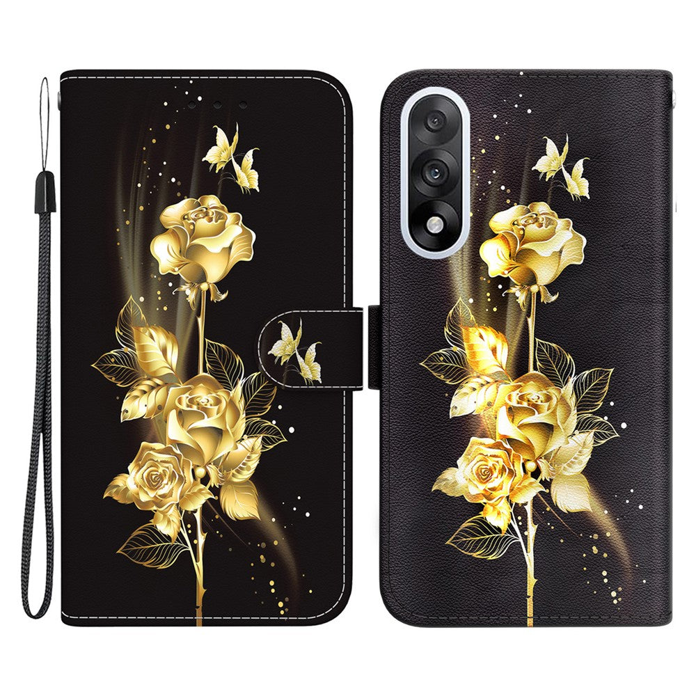 For OnePlus Nord 5 5G / Ace 5 Ultra 5G Wallet Phone Case Anti-Drop Pattern Printing Leather Flip Cover with Strap