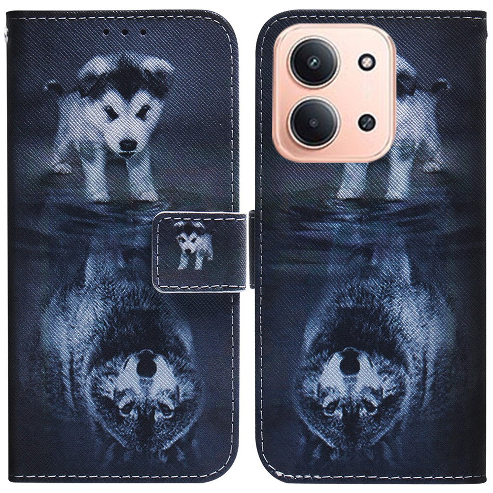 For Xiaomi Redmi 15C 5G (EU) (173mm) / 15C 4G (EU) (173mm) Wallet Case Pattern Print Leather Phone Cover