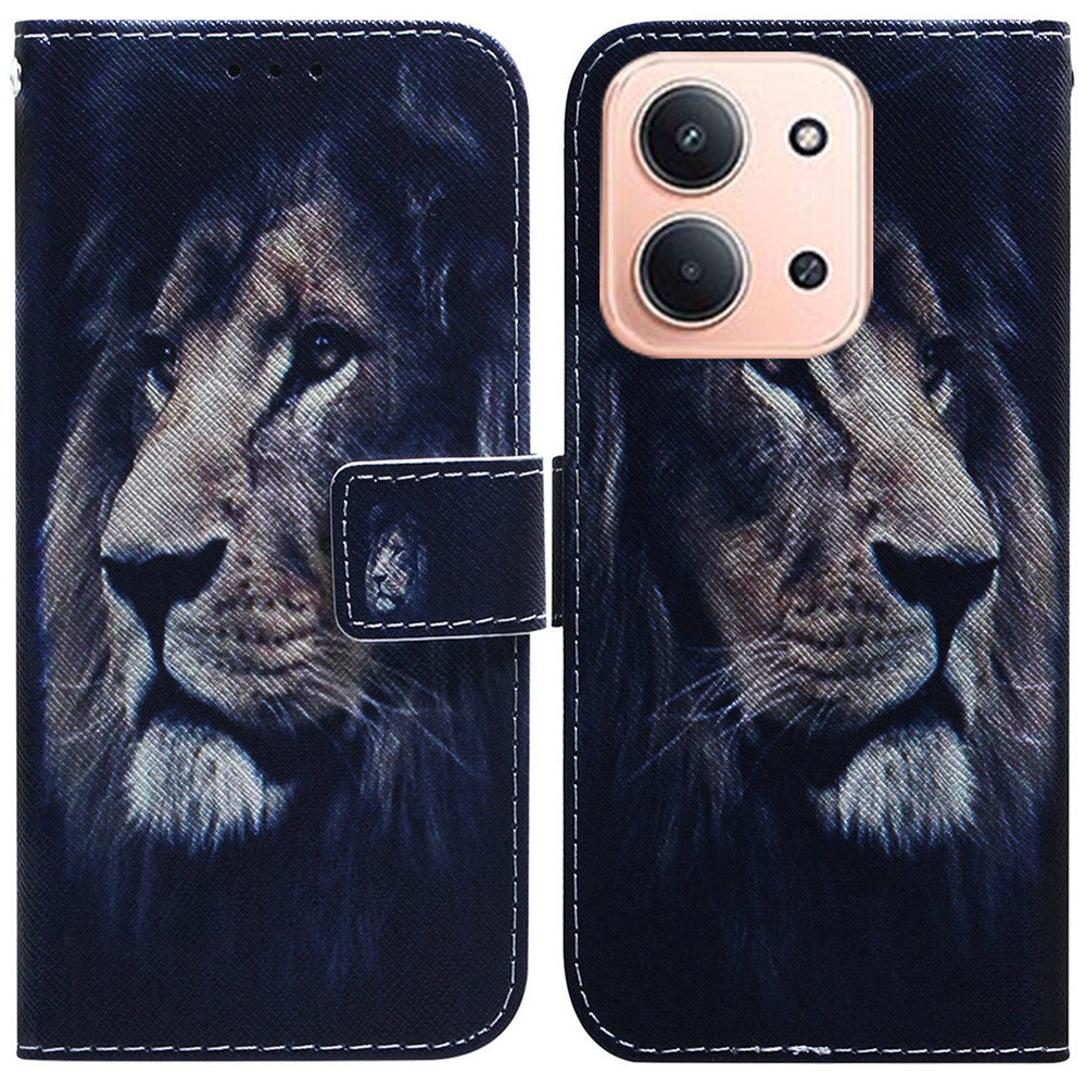 For Xiaomi Redmi 15C 5G (EU) (173mm) / 15C 4G (EU) (173mm) Wallet Case Pattern Print Leather Phone Cover