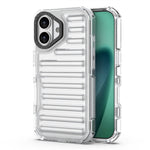 For iPhone 17 Case Stripe Design Anti-Slip Detachable TPU + PC Phone Cover