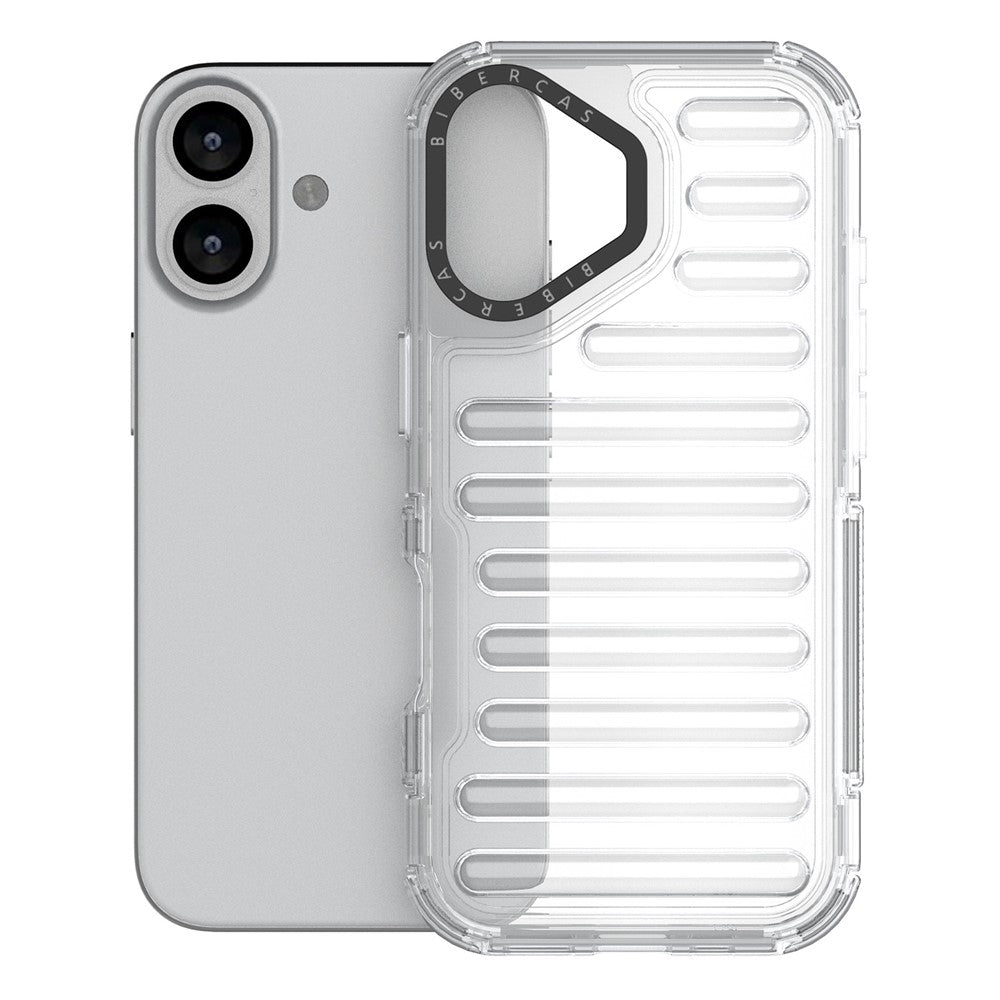 For iPhone 17 Case Stripe Design Anti-Slip Detachable TPU + PC Phone Cover
